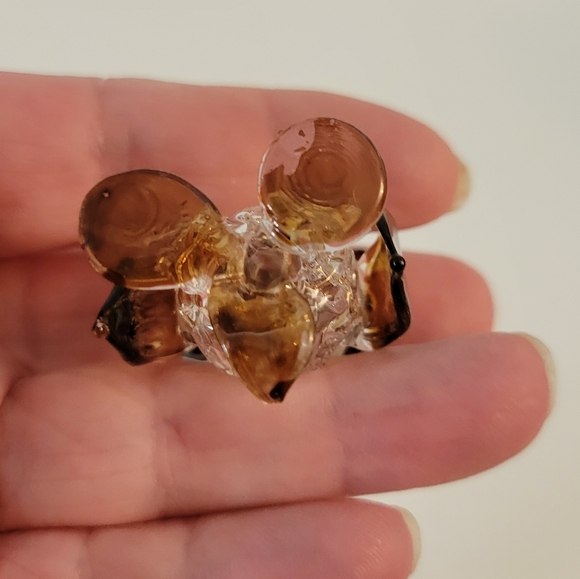 Hand Blown Glass Owl Figurine Miniature - Picture 4 of 8